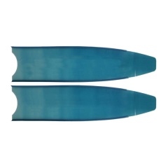Palas para aletas Leaderfins Blue Ice Fibre - Soft - Azul - Perfiles de aletas Negro - Sin logotipo