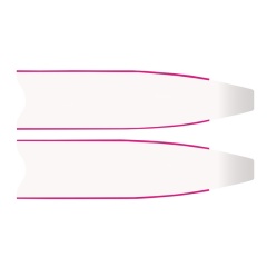 Palas para aletas Leaderfins Ice Fibra - - Blanco Soft 