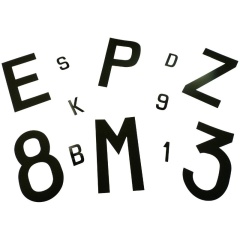 Euromarine letra adhesiva negra 40mm - Letra: X