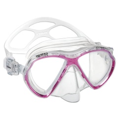 Máscara de snorkel Panak Mid de Mares, transparente/rosa