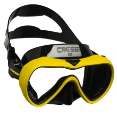 Masque Cressi A1 Anti buée - Noir/ Jaune