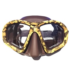 Masque de chasse sous marine en apnée Denty Spearfishing Camouflage Marron "Désert"