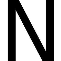 Letras autoadhesivas Plastimo 18 cm - Color negro - N