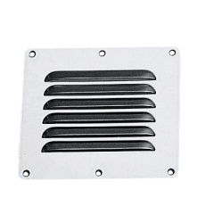 Rejilla de ventilación rectangular de acero inoxidable 115 x 130 mm