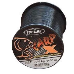Nylon de pesca Powerline Carpa X Negra 1000 m y más