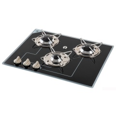 Placa de cocina a gas Osculati cristal empotrable - 3 quemadores