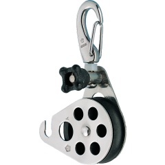 Polea de apertura Wichardde acero inoxidable con mosquetón