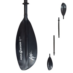 Remo kayak Aqua Design Attak alu 4 partes 220 cm Negro