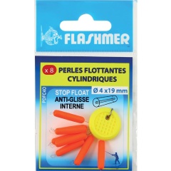 Perlas Flotante Flashmer Cilíndrico - Rosa fluorescente