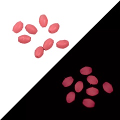 Perlas Blandas Vercelli ovaladas luminosas-XL-Rosa fluorescente