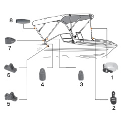 Lalizas partes para Toldo bimini