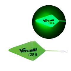 Plomos Vercelli Casting Pirámide-120 gr-Verde fluorescente
