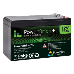 Batería de Litio a prueba de agua PowerTeck Powerbrick+ 12V 7.5Ah