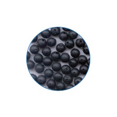 1000 Cuentas negras duras 8 mm Ø int 2 mm