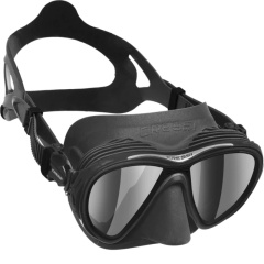 Masque Cressi Quantum Anti buée - Noir / Verre Ultra Vision Argent