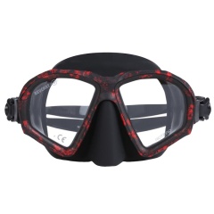 Máscara pesca submarina Beuchat Remora Roja Camo