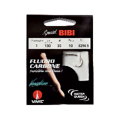 Fluorocarbono especial pesca a bibis 8294 S Inox Anzuelos N°4 en Nylon fluorocarbono 25/100