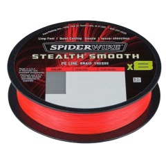Hilo trenzado pesca Spiderwire Stealth Smooth X8 Rojo - 300 m 15/100 16,5 kg