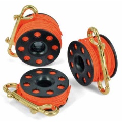 Carrete dedo (Finger Spool) Best Divers naranja Mosquetón Inox