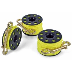 Carrete dedo (Finger Spool) Best Divers amarillo Mosquetón Inox