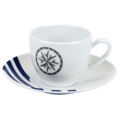 Taza de café y platillo de CouleurmerMarina X6