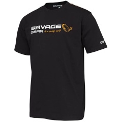 Camiseta Savage Gear Signature Logo - Negra Talla XXL