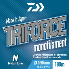 Nylon de pesca Daiwa Triforce Translúcido 16/100 270M 2,5kg