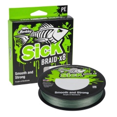 Hilo trenzado pesca Berkley Sick Braid X8 Verde 300 m