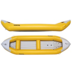 Canoe Kayak gonflable PVC 2 places Aqua Design Vista Jaune Hotdog eau vive