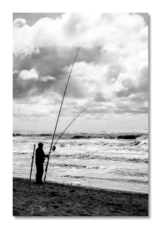 Pesca con caña de surfcasting