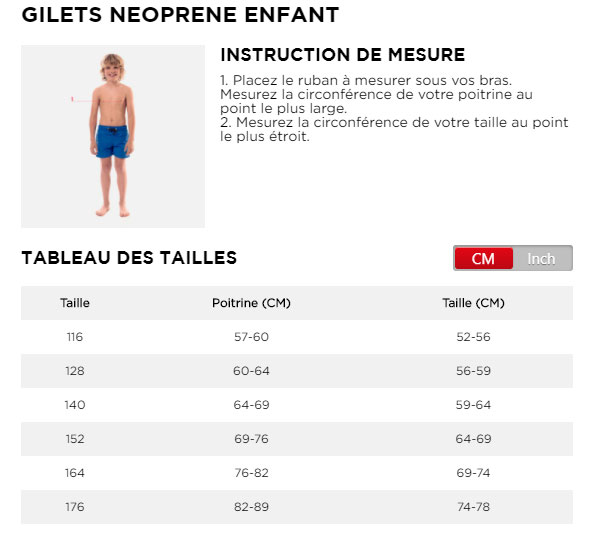taille enfant