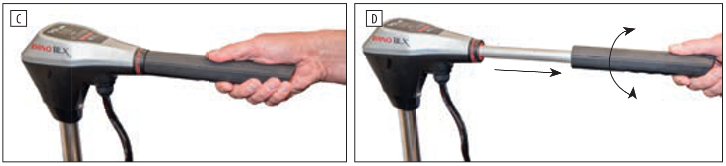 Barra telescópica Motor eléctrico barco Rhino Cobold 18 lbs