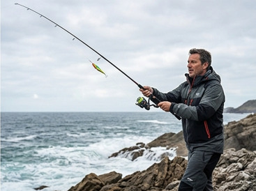 pesca con se&ntilde;uelos en el mar